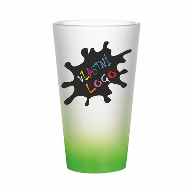 Velká matná latte sklenice s vlastním potiskem