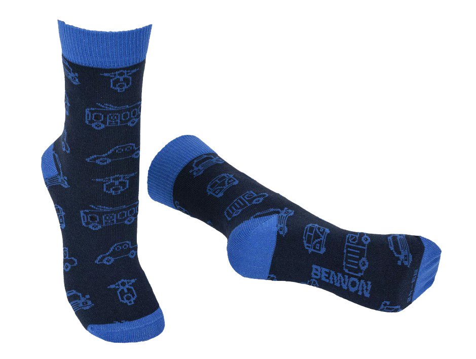 Ponožky BENNON BENNONKY Car Socks blue