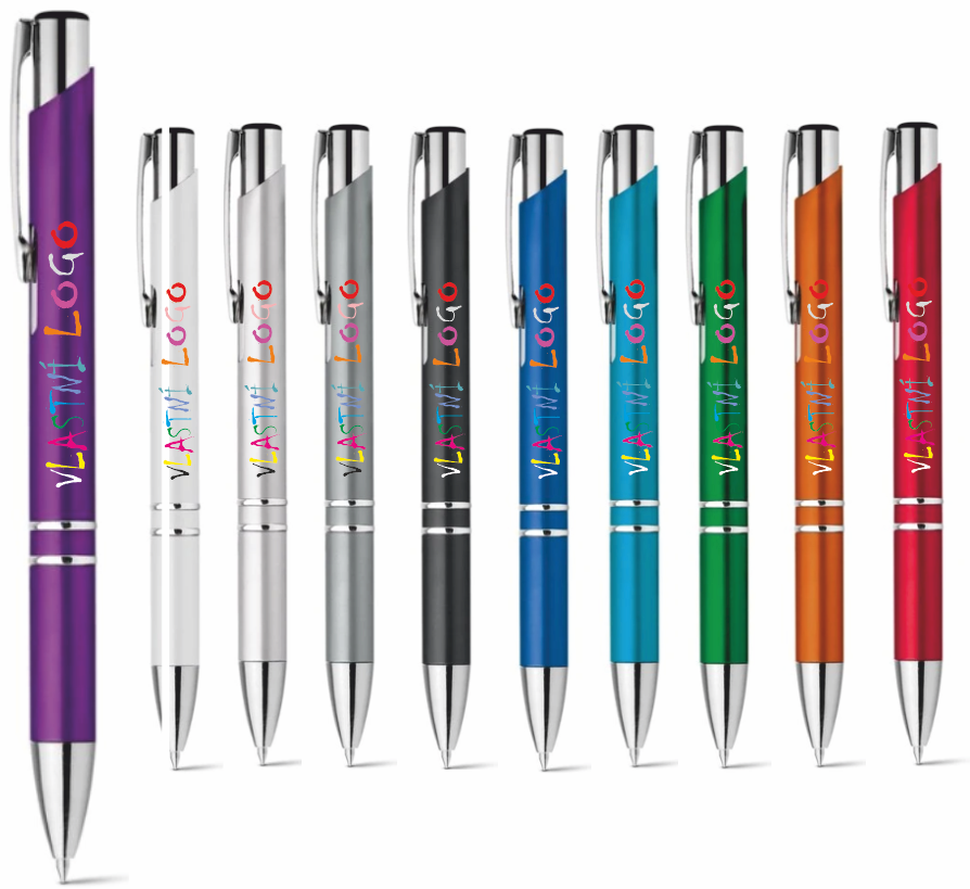 Kuličkové pero s kovovým klipem s vlastním potiskem