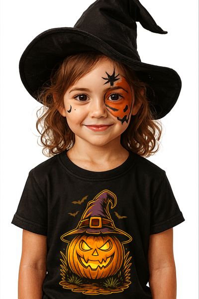 Dětské tričko  dýně s kloboukem