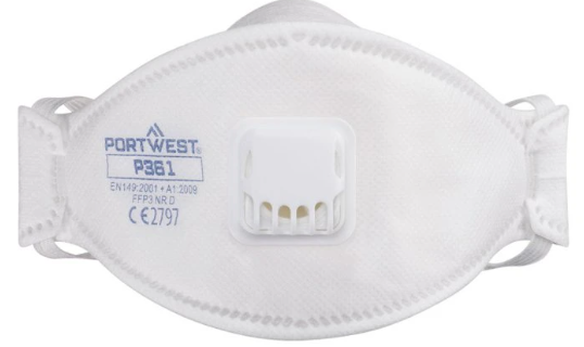 PORTWEST FFP3 Dolomite trojitý respirátor s ventilkem (balení 10 ks)