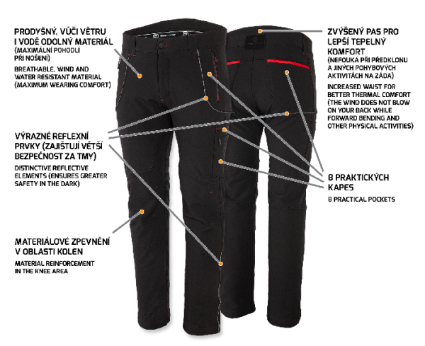 Zateplené softshelové kalhoty Solon3