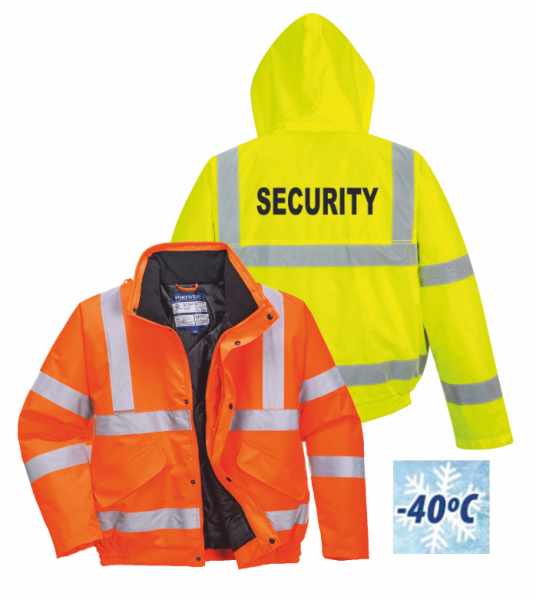  Reflexní bunda zimní SECURITY potisk0