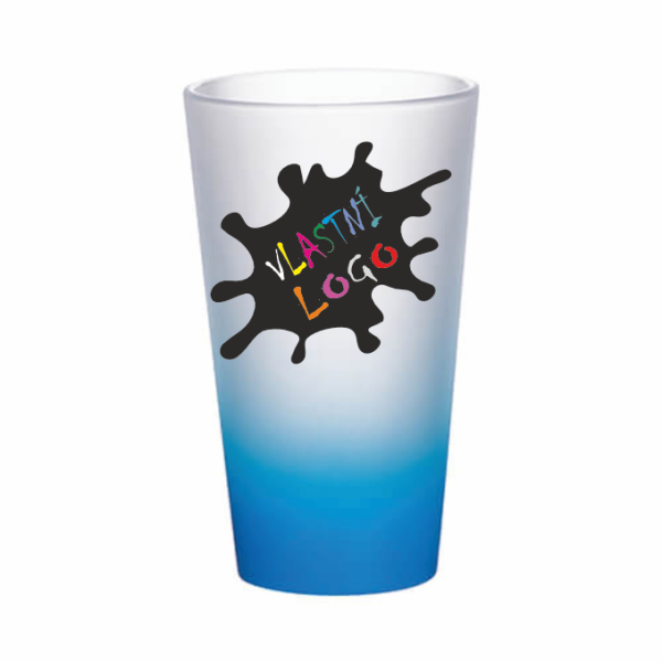 Velká matná latte sklenice s vlastním potiskem1