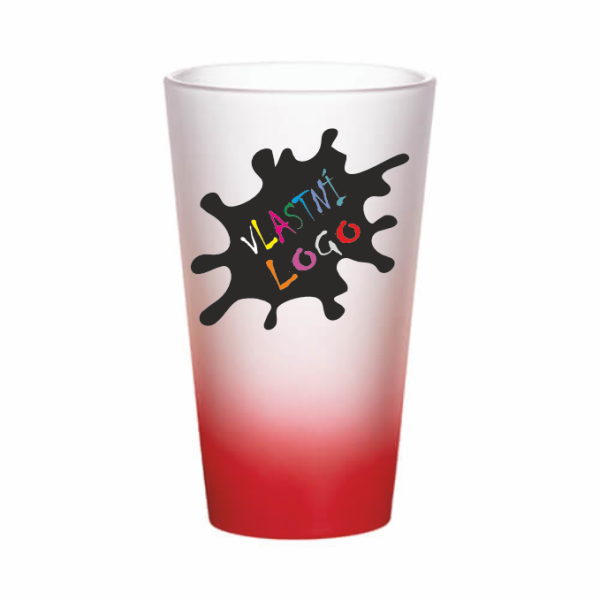 Velká matná latte sklenice s vlastním potiskem3