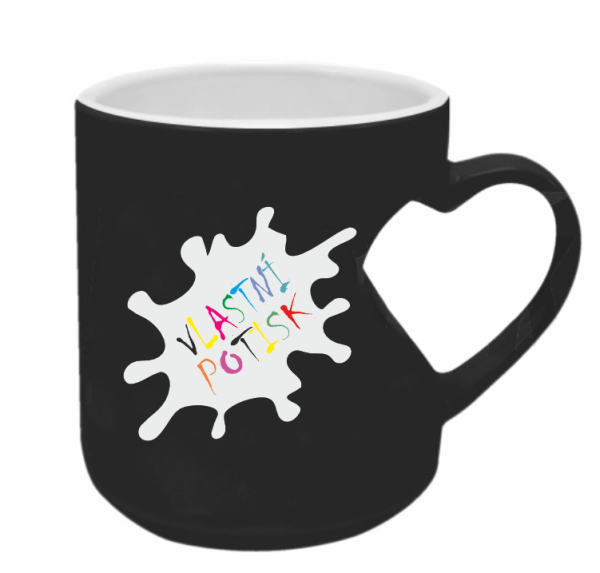 Hrnek s uchem ve tvaru srdce s vlastním potiskem0