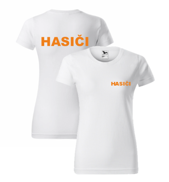 Bílé dámské triko pro hasiče2