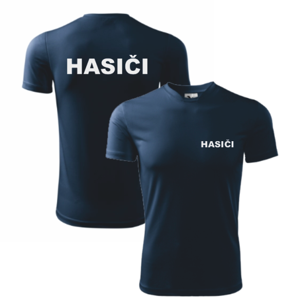 Pánské sportovní triko pro hasiče modré1