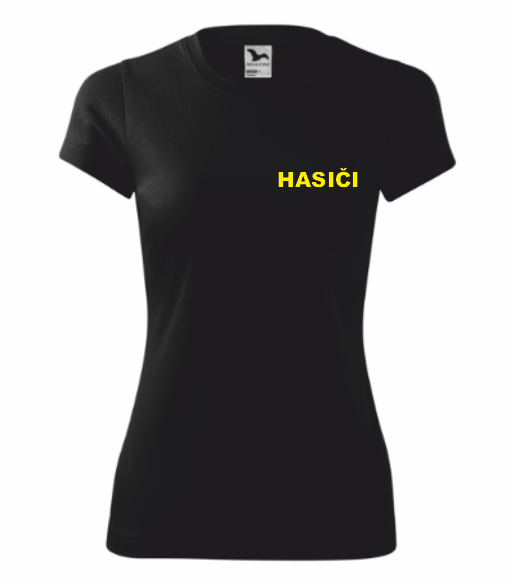Černé dámské sportovní triko pro hasiče1
