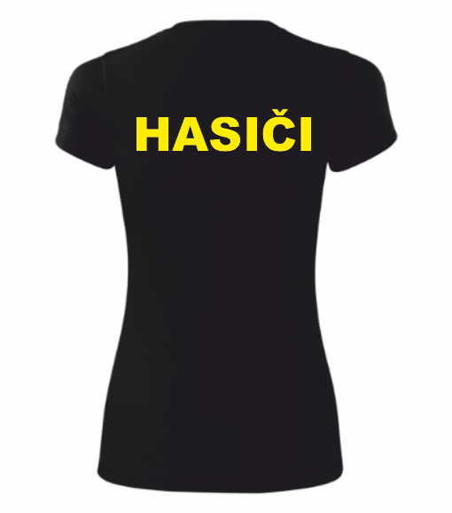 Černé dámské sportovní triko pro hasiče2