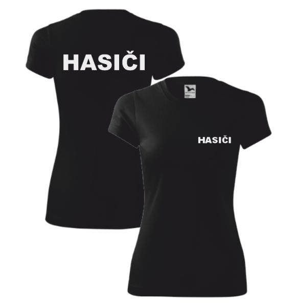 Černé dámské sportovní triko pro hasiče4