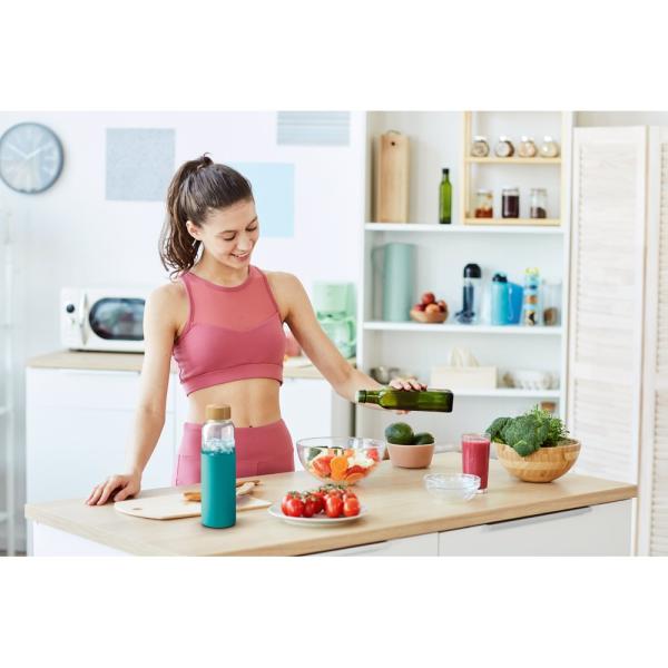 Láhev z bambusu a borosilikátového skla DAKAR1