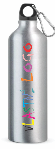 Hliníková sportovní láhev s karabinou SIDEROT s vlastním potiskem5