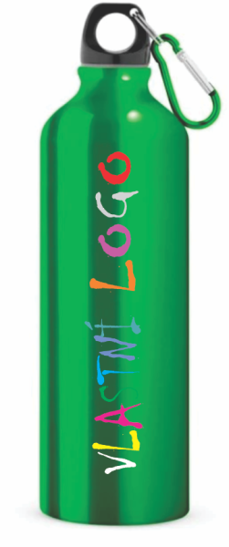 Hliníková sportovní láhev s karabinou SIDEROT s vlastním potiskem6