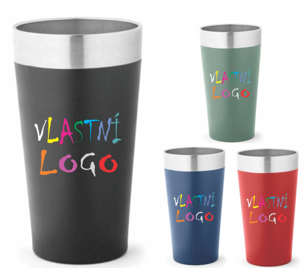 Cestovní hrnek z nerezové oceli GRACE s potiskem1