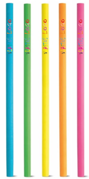 Dřevěná fluorescenční tužka LUCIAN s vlastním potiskem1