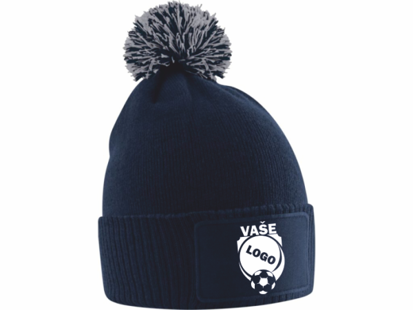 Dětská zimní klubová čepice s bambulí1