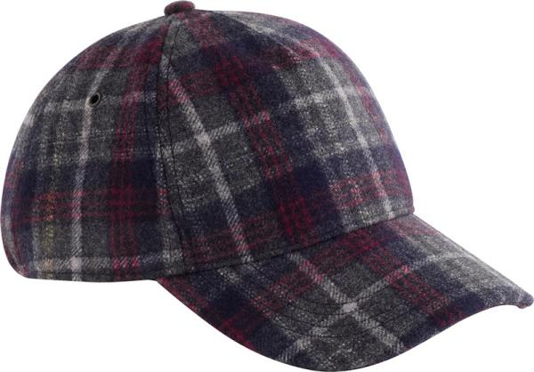 Beechfield 5 panelová kšiltovka Wool Blend Check B 6250