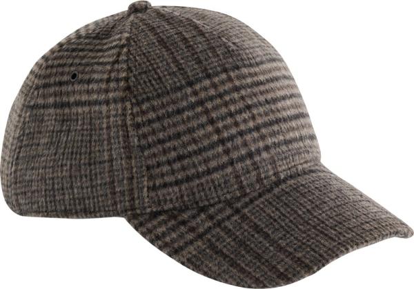 Beechfield 5 panelová kšiltovka Wool Blend Check B 6251