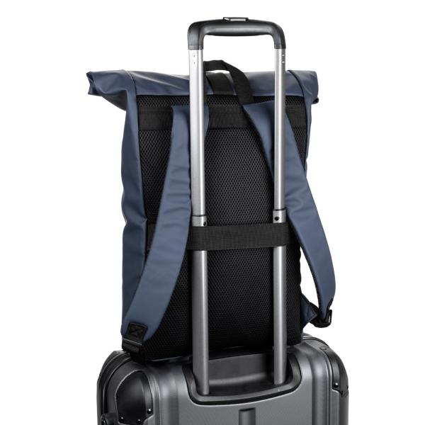 STRICKER Batoh s Roll Top z PU s kapsou na 16" notebook PORTLAND12