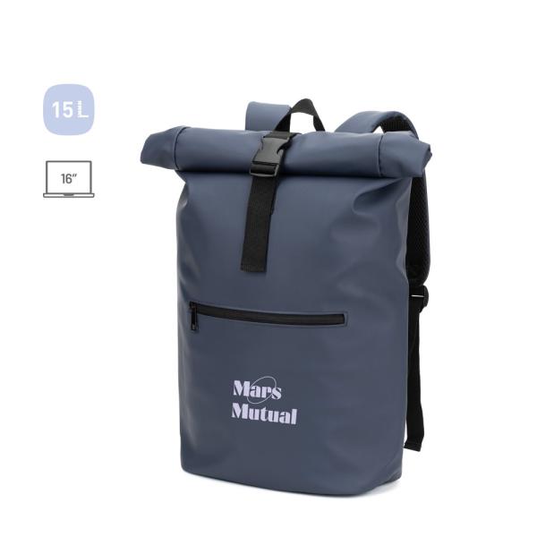 STRICKER Batoh s Roll Top z PU s kapsou na 16" notebook PORTLAND3