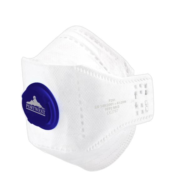 Skládací plochý respirátor EAGLE FFP2 Dolomit s ventilkem (balení 10 ks)0