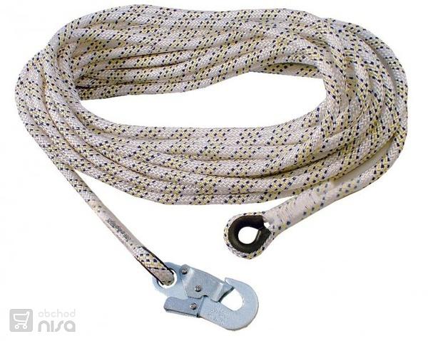 Bezpečnostní lano AC100-20m, s 1 karabinou AZ0020