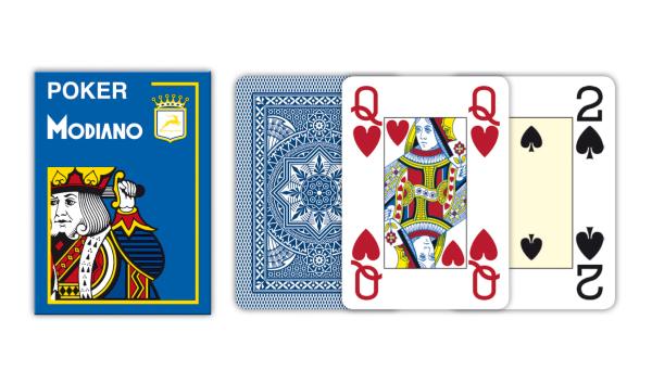 MODIANO pokerové kary tmavě modré0
