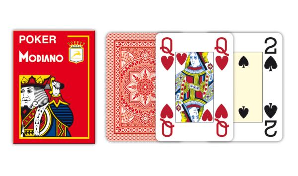 MODIANO pokerové karty červené