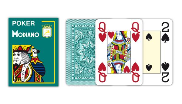 MODIANO pokerové karty tmavě zelené 