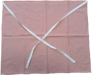 Zástěra červeno- bílá do pasu0