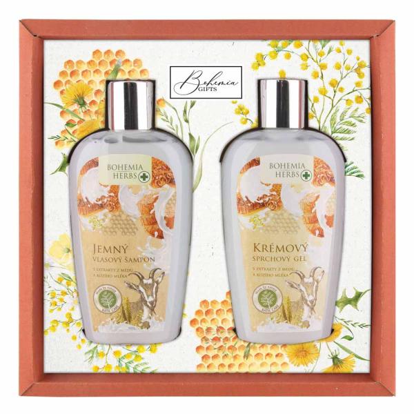 Kosmetická sada – gel 250ml a šampon 250ml – kozí mléko0
