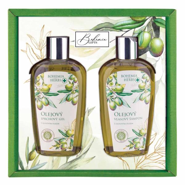 Kosmetická sada – gel 250ml a šampon 250ml s olivovým olejem0