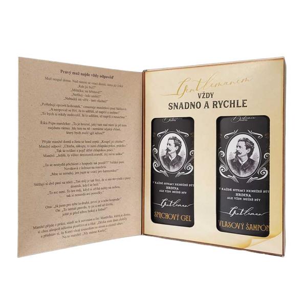 Kosmetický balíček kniha pro gentlemana – gel 250 ml a šampon 250 ml1