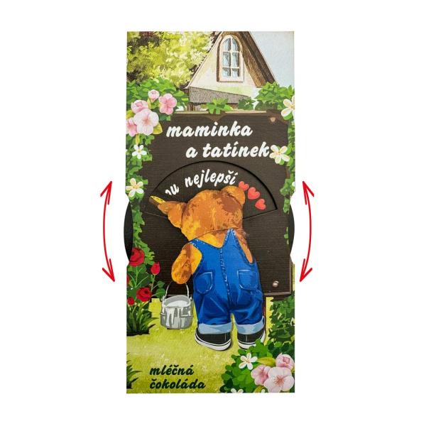Dárková interaktivní čokoláda 100 g – mamince a tatínkovi0