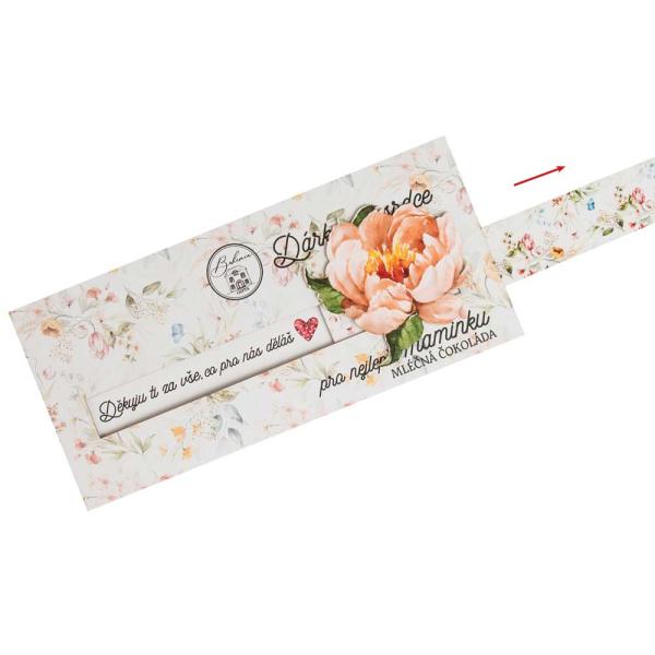 Dárková interaktivní čokoláda 100 g od srdce pro maminku1