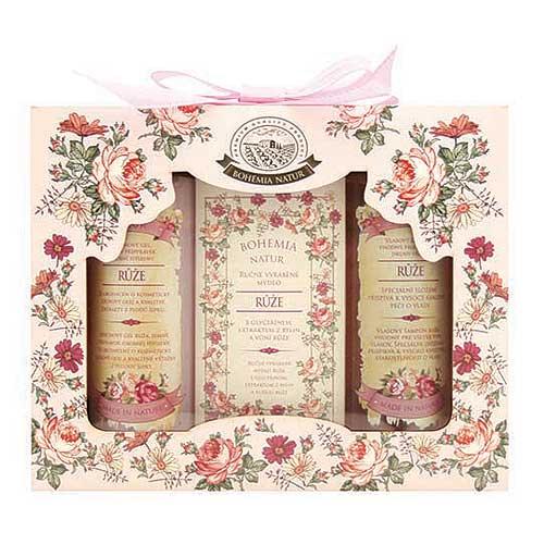 DÁRKOVÉ BALENÍ KOSMETIKA - RŮŽE - GEL + MÝDLO + ŠAMPON0