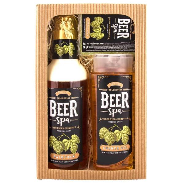 Beer Spa pivní kosmetická sada – gel 250 ml, pěna 500 ml a mýdlo 70 g0