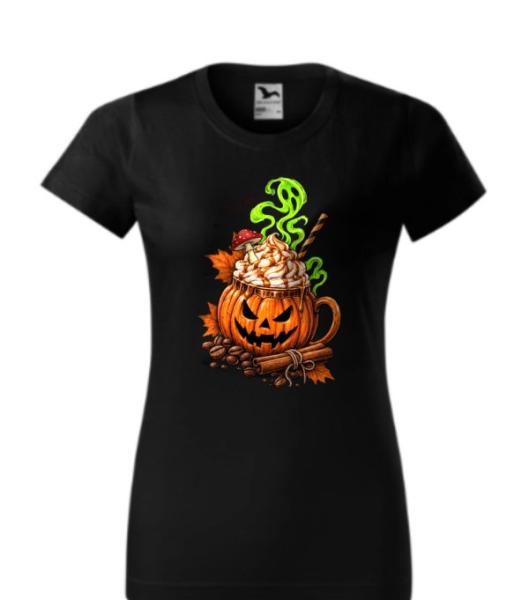 Dámské tričko Halloween dýňové latté2