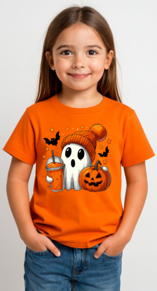 Dětské tričko Hallowen duch s čepicí2