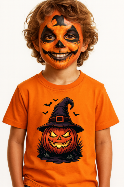 Dětské tričko dýně s kloboukem1