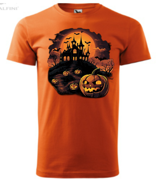 Pánské tričko Halloween strašidelný hrad3