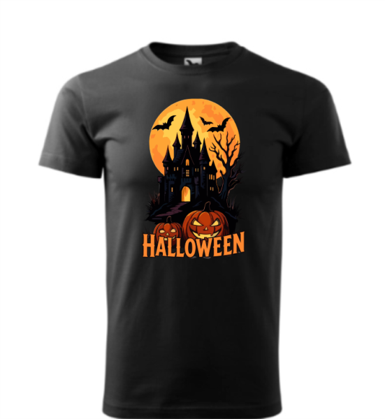 Pánské tričko Halloween strašidelný hrad1