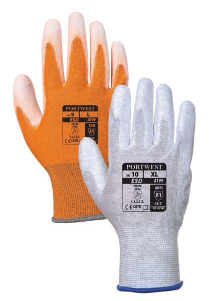 Antistatické rukavice PU dlaň2