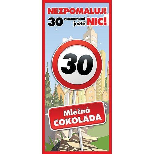 Mléčná čokoláda 100 g k 30. narozeninám – Vše nej0