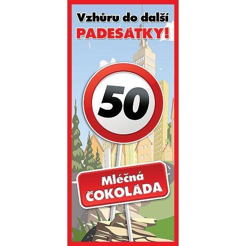 Mléčná čokoláda 100 g k 50. narozeninám – Vše nej0