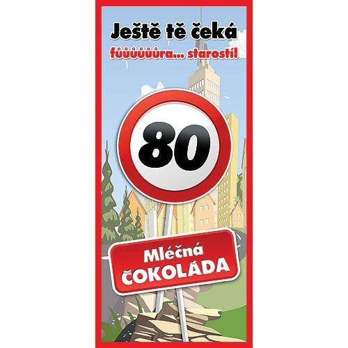 Mléčná čokoláda 100 g k 80. narozeninám – Vše nej0