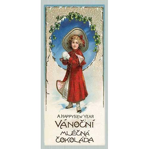 Vánoční čokoláda 10 g – holčička v červeném0