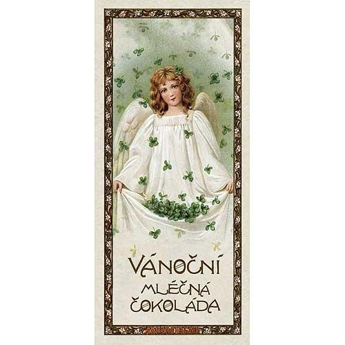 Vánoční čokoláda 10 g – Anděl se čtyřlístky0