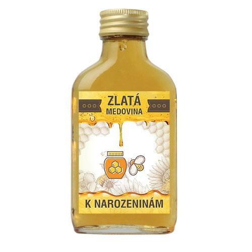 Zlatá medovina 100 ml – k narozeninám0